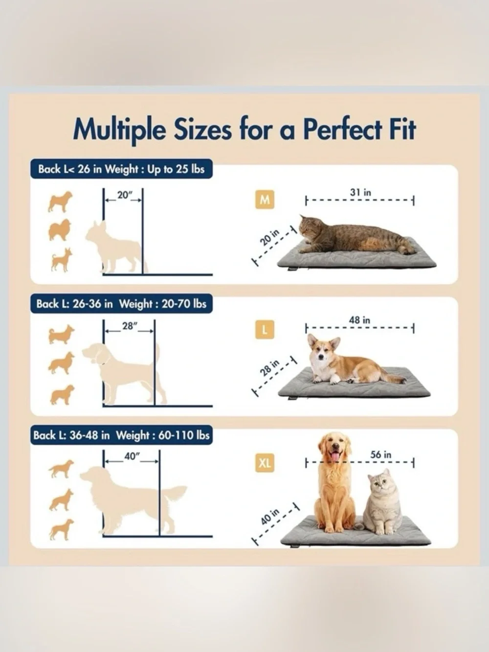 Heated Gray Pet Mat for Dogs & Cats - Cozy Electric Warming Bed